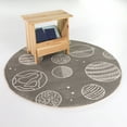 thumbnail image 4 of Mainstays Grey Space Round Indoor Rug, 47" Round, 4 of 6
