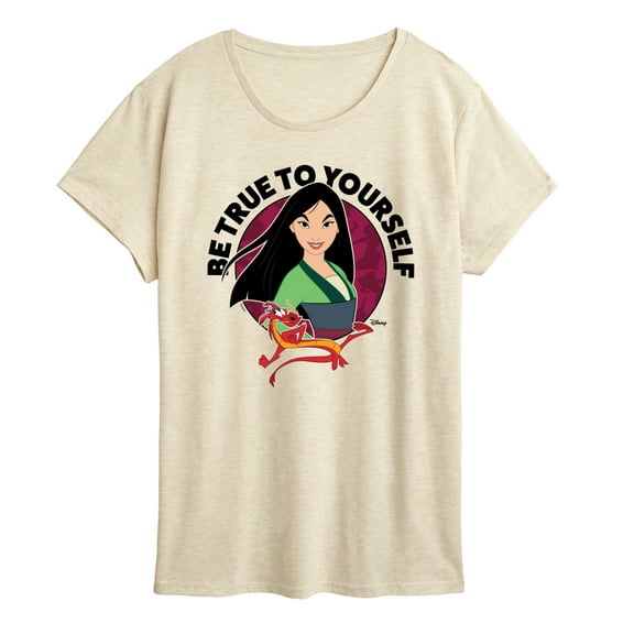 Disney Princess - Be True To Yourself Mulan And Mushu - Women's Short Sleeve Graphic T-Shirt