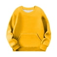 thumbnail image 5 of Kids Girls Boys Plain Sweatshirts Casual Essential Hoodies & Sweatshirt Comfy Long Sleeve Shirts with Pockets Warm Fall Winter Tops Tunic Fleece Jumper Outdoor Athletic, 5 of 5