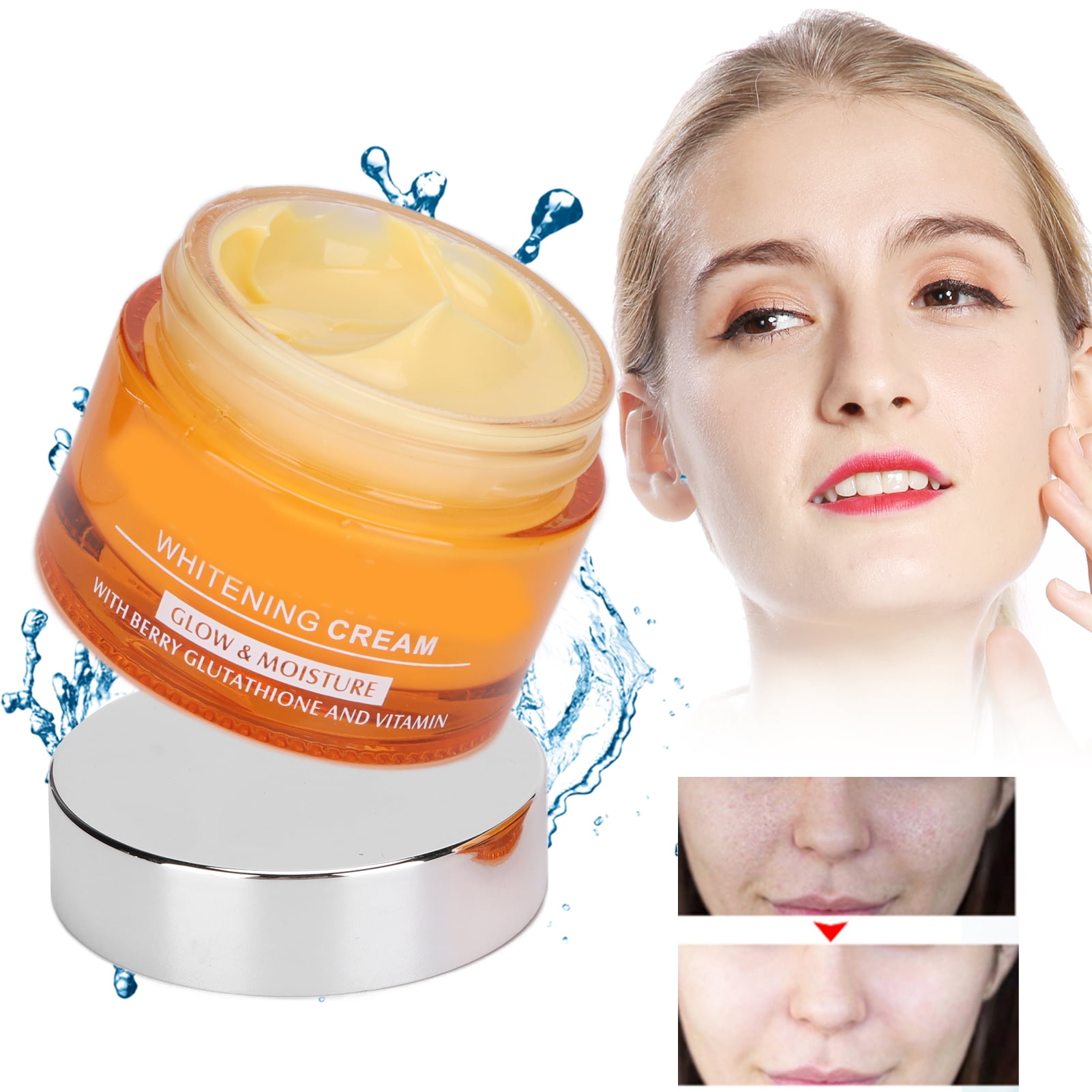 Vitamin C Facial Cream, 50ml Vitamin C Skin Care Cream Anti Aging Skin Repairing for Daily Use for Dry Skin for Dark Skin