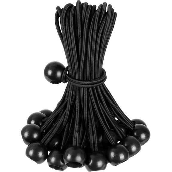 Tarp Bungee Balls 6 inch,Ball Bungee Cord Canopy Tie Down with Ball Heavy Duty for Outdoor Tents, Cargo, Shelter, Gazebo with UV-Resistant (30 PCS)