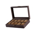 thumbnail image 3 of Caja de almacenamiento para relojes con tapa transparente, vitrina de regalo, protección para relojes, a prueba de polvo, decoración del hogar. 10 ranuras, 3 of 9