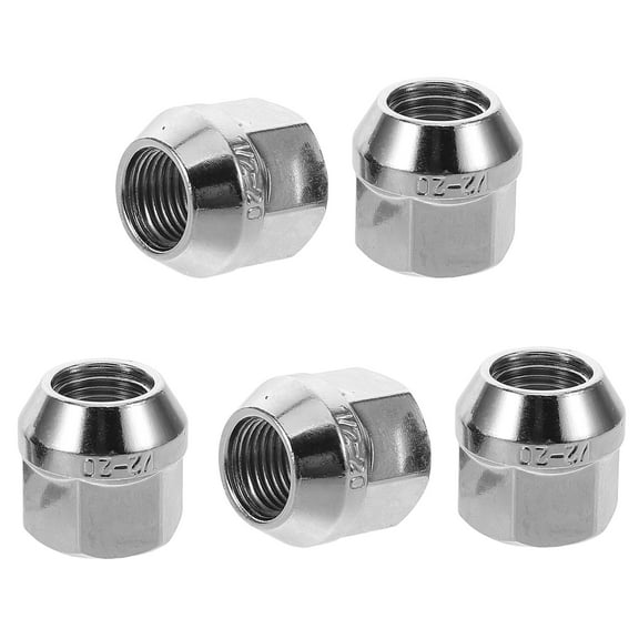 OUNONA Stainless Steel Wheel Studs and Lug Nuts for Repair Durable Silver Easy Installation Versatile Design 5pcs