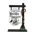 thumbnail image 2 of WHEANG Library Bookshelf Sign Decor Wooden Signpost With Ladder Library Decor Custom Name Bookshelf Sign Accessories Book Lover, 2 of 5