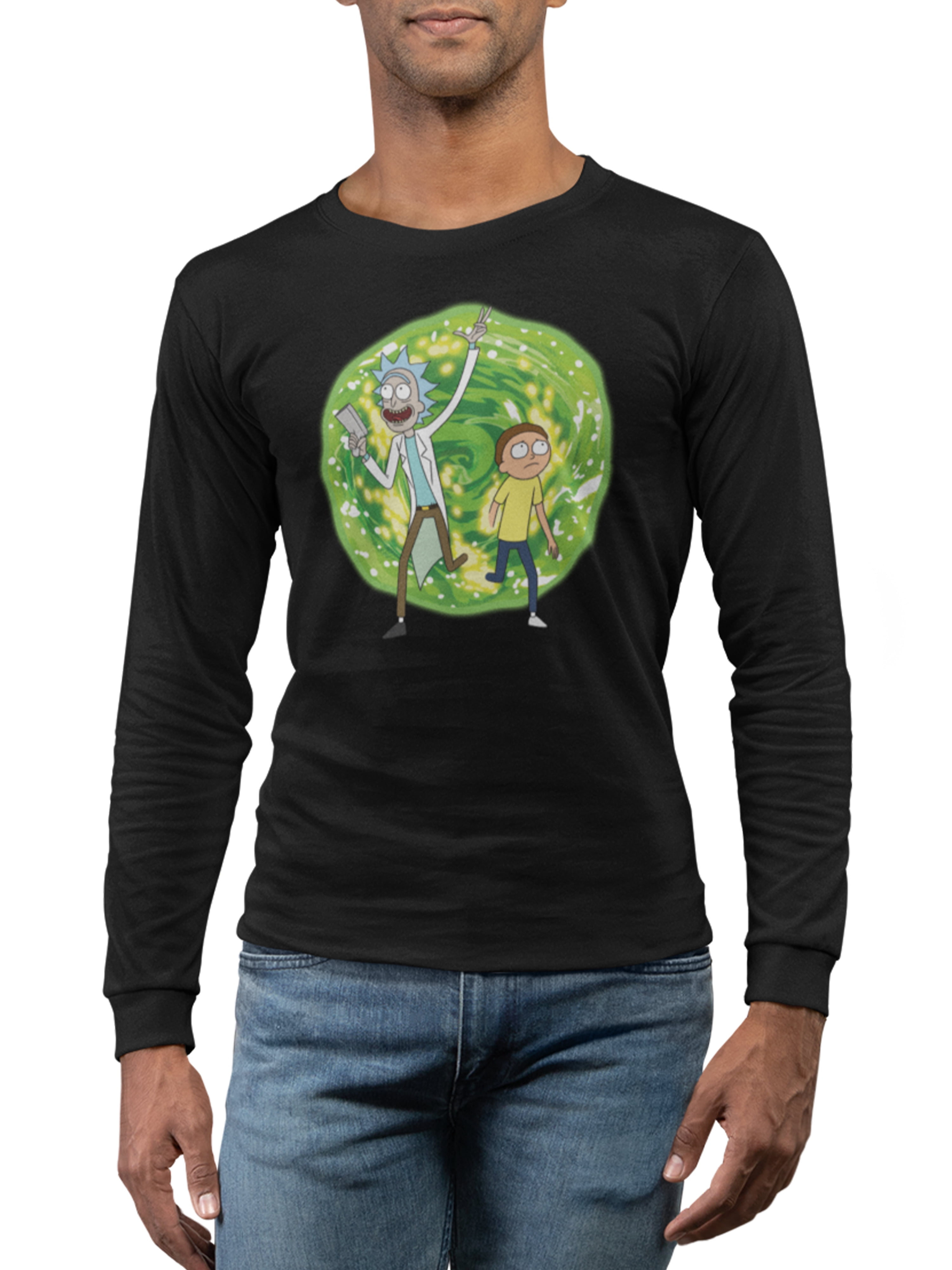 Rick and Morty Long Sleeve Graphic Tee Shirt, Sizes Ghana Ubuy