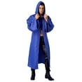 thumbnail image 3 of TiaoBug Men's Jedi Uniform Hooded Robe Tunic Cloak Outfit Halloween Cosplay Costume Tie String Cape Blue 3XL, 3 of 7