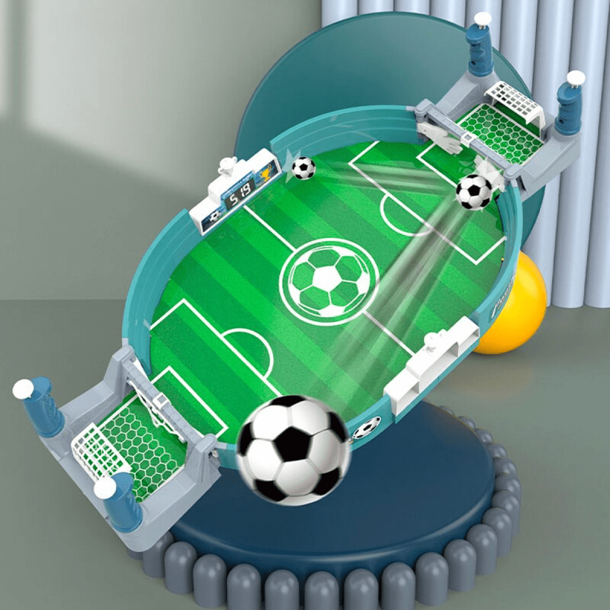 Tabletop Foosball Game Interactive Soccer Board Game with Two Balls for Kids Indoor Sport Toy & Christmas Birthday Gifts