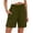 *Army Green, variant on ClodeEU Women's Linen High Waist Elastic Waist Shorts, Casual Summer Short with Pockets for Vacation Army Green,Women's Plus L