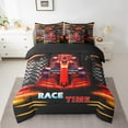thumbnail image 2 of Erosebridal Racing Car Bedding Sets Twin Size,Geometric Plaid Comforter Sets with Sheets,Red Yellow Bed in a Bag Twin size,Super Cozy Sport Bedroom Decorative,Reversible,7pcs, 2 of 6