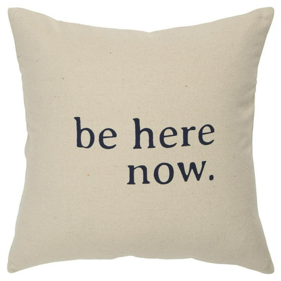 Rizzy Home Sentiment 20" x 20" Poly Pillow with Cotton Canvas Cover-Natural
