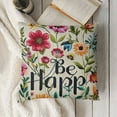 thumbnail image 4 of Pillow Cover, with Colorful Flowers Square Home Decorative Throw Pillowcase for Men/Women, 4 of 6
