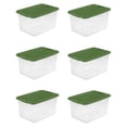 thumbnail image 1 of Sterilite 64 Qt Latching Clear Plastic Holiday Storage Container, (6 Pack), 1 of 10