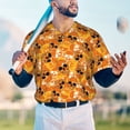 thumbnail image 5 of KLL Skulls for Men's Baseball Shirts,Short Sleeve Casual Shirts Button Down Shirt for Men Beach Summer Wedding Shirt-4X-Large, 5 of 7