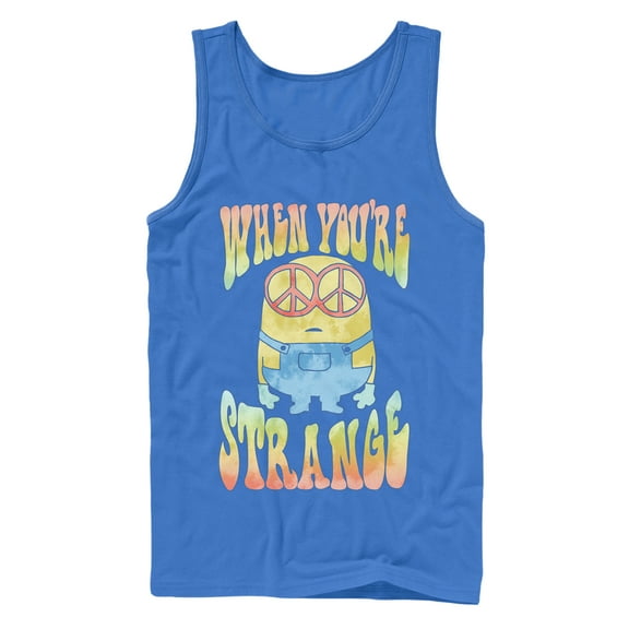 Men's Despicable Me Minion Tie-Dye Strange Tank Top Royal Blue Small