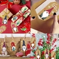 thumbnail image 3 of Billuyoard 100 Uds. Etiquetas de Feliz Navidad, etiquetas para envolver regalos, etiquetas colgantes de papel, tarjetas de papel de Papá Noel, Kits de decoración para fiestas cuatro, 3 of 6
