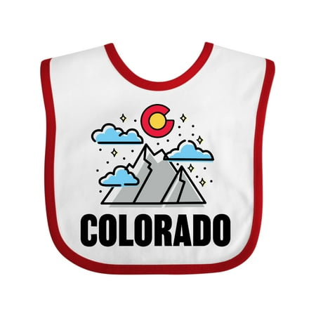 

Inktastic Colorado Mountains and Clouds Gift Baby Boy or Baby Girl Bib