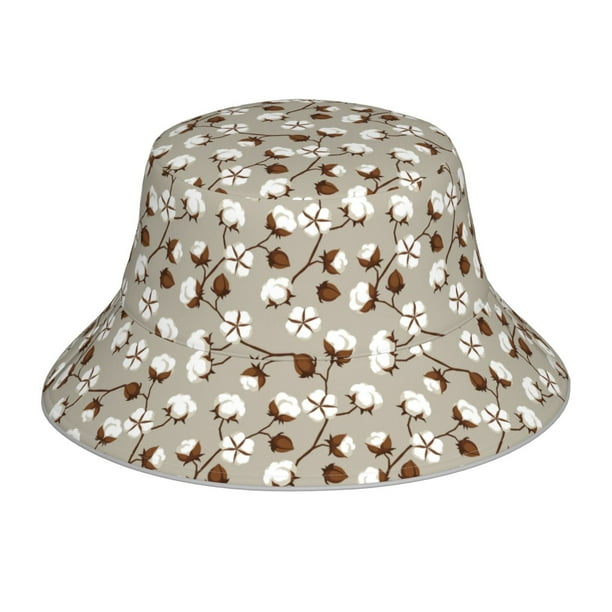 Fotbe Cotton Tree Sombrero Tipo Pescador con Estampado – Sombrero de Sol de Algodón de Moda para Playa, Golf, Pesca