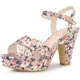 thumbnail image 1 of Sandalias de tacón grueso Con tira trasera y tacón de plataforma floral para mujer Perphy Rosado 38, 1 of 4
