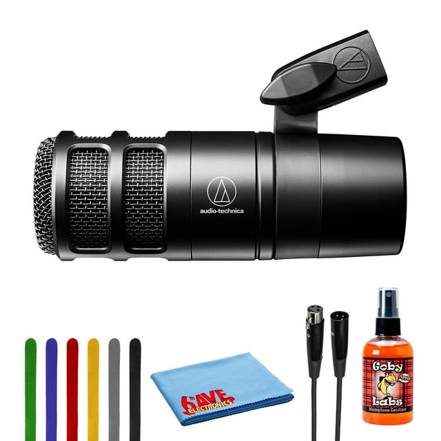 Micrófono dinámico hipercardioide Audio-Technica AT2040 con cable XLR Hosa de 10 pies