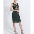 thumbnail image 2 of Roaring 20S Evening Dress Women 1920S Flapper Dress Vintage V-Neck Peacock Adult, 2 of 3