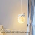 thumbnail image 3 of Luz de Techo, Iluminacióa Suave Fácil Instalació de Resina Forma de Conejo Luz de Colgante de Techo 100-240V Para Dormitorio, 3 of 7