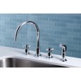 thumbnail image 2 of Kingston Brass Concord Double Handle Widespread Kitchen Faucet with Non-Metallic Sprayer, 2 of 7