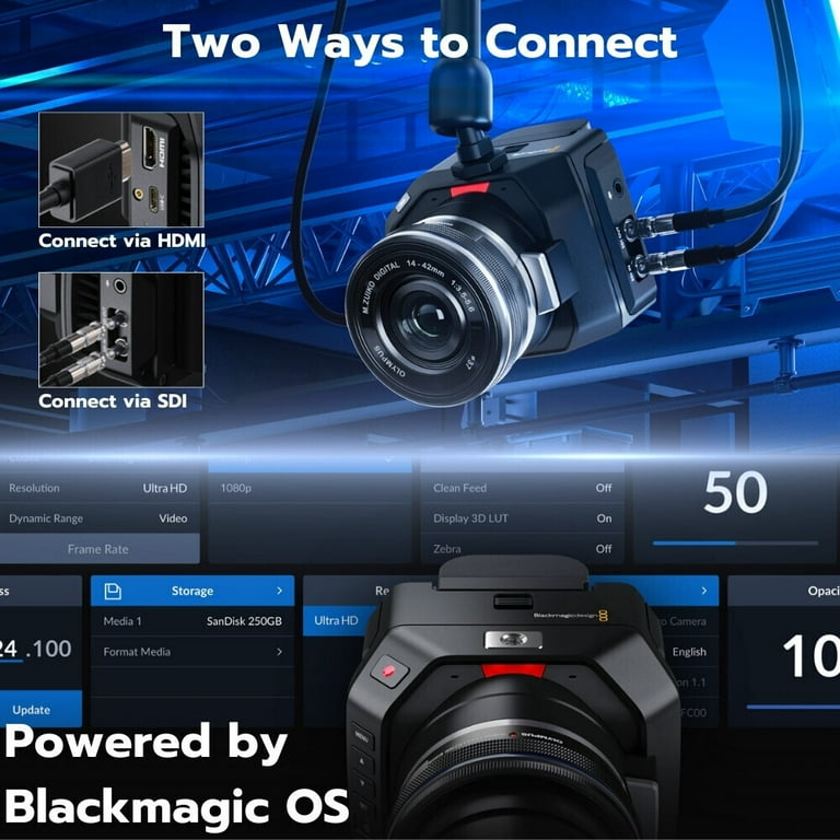 ビデオカメラ Micro Studio Camera 4K G2 + Lumix G14-42 Blackmagic Design Micro Studio Camera 4K G2 Bundle with 14