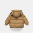 thumbnail image 4 of Ccpelsie Boys' Puffer Jacket - Full Zip Up Hooded Winter Jacket Toddler Winter Jackets for Little/Big Boys(Coffee,5-6 Years), 4 of 4