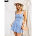 thumbnail image 2 of New Women's Fashionable Distressed Sexy Denim Camisole Dress, 2 of 5