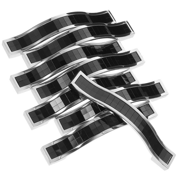 8 Pcs Zinc Alloy Zircon Unique Furniture Handles Black Silver Crystal Drawer Closet Door