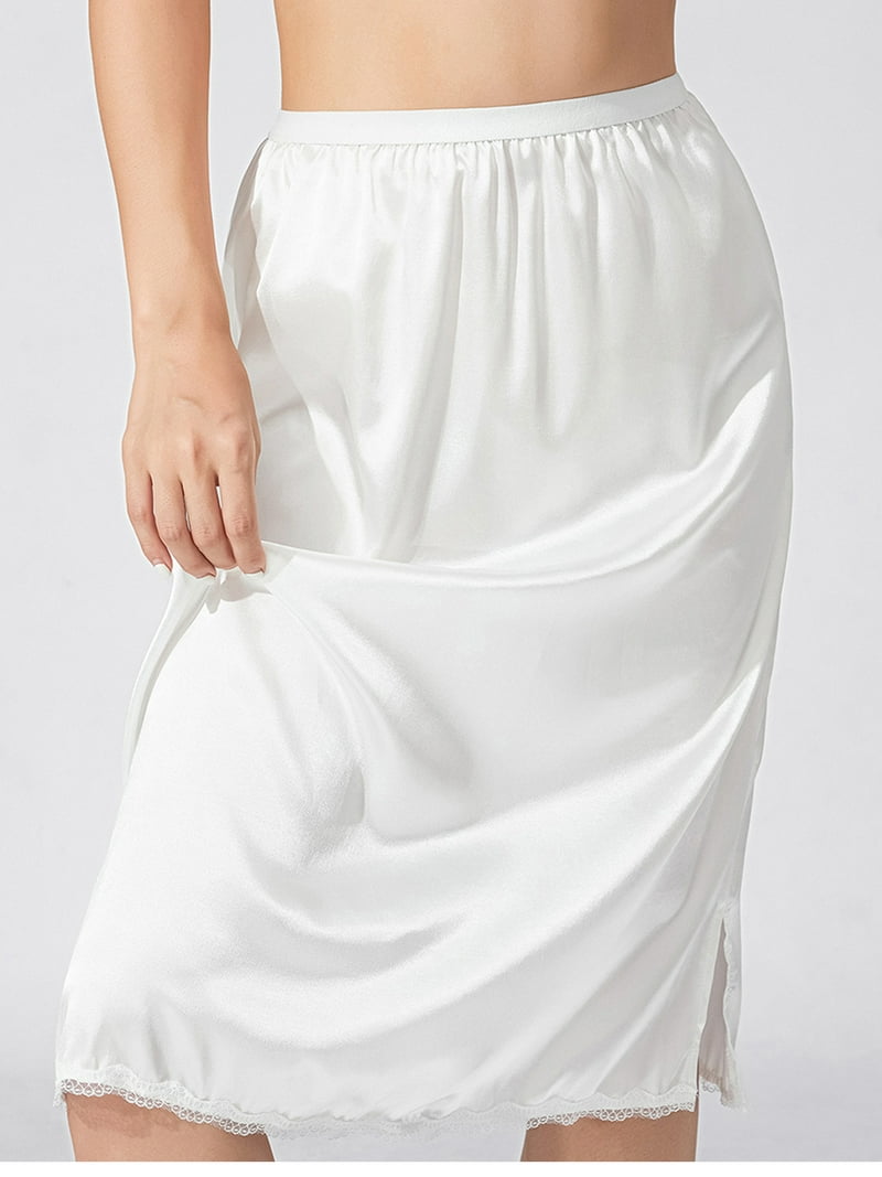 Hirigin Women Half Slip for Under Dresses Elastic Waist Lace Trim Satin Half Slips Underskirt for Under Dresses Slip, Women's, Size: Medium, Black Hirigin Women Half Slip for Under Dresses Elastic Waist Lace Trim Satin Half Slips Underskirt for Under Dresses Slip, Women's, Size: Medium, Black