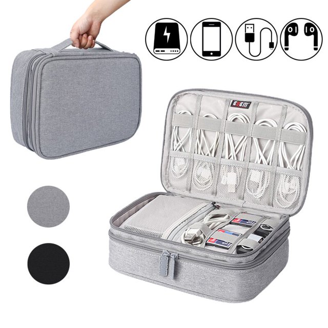 Travel Cable Bag Portable USB Charger Storage Bag Large Capacity Wire Electronic Accessories Organizer Travel Cable Organizer zhangmengya LED
