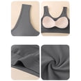 thumbnail image 5 of Nfurl Womens Wireless Bras Wide Strap Sewn in Pad Wireless Sports Bra Supportive Push up Workout Yoga Bras Gray,Free Size, 5 of 6