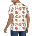 thumbnail image 2 of Rateoe Strawberry Pattern Men’s Baseball Short Sleeve Polo Shirt, Midweight Men's Shirt Golf Shirt Polo Shirts Quick Dry Short-XX-Large, 2 of 7