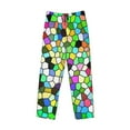 thumbnail image 4 of Disketp Colorful Tie Dye Stained Glass Men'S Pajama Pants - Ultra Soft Fleece Sleep And Lounge Pants (Size: S-Xxl), 4 of 9