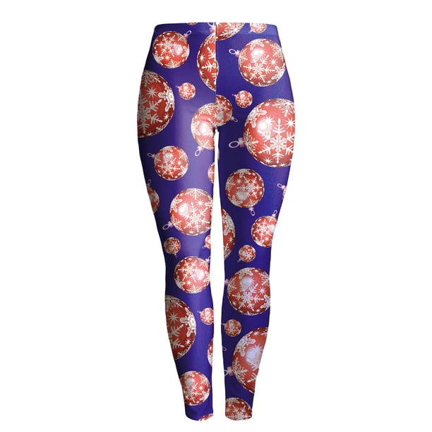 Mujeres Niñas Navidad Leggings Flaco Navidad Jingle Bell Impreso Cintura alta Elástico Medias Pantalones Pantalones de yoga Fridja nalpqowj15957