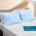 thumbnail image 2 of 800 Thread Count Egyptian Cotton 2-Piece Pillowcase Set with Envelope Closure, Standard Size (20" x 26") Light Blue Solid, 2 of 4