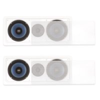 Blue Octave RLCR6 In Wall 3 Way Speaker Dual 6.5" Home Theater Surround 2 Speaker Set