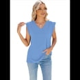 thumbnail image 2 of Camisetas Sin Mangas Informales para Mujer, Blusa Básica Holgada de Verano, Ropa de Moda Azul M, 2 of 7
