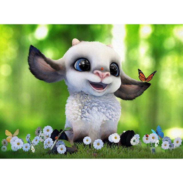 Taladro diamante pintura (DE2979) 5D DIY perro completo punto de cruz bordado mosaico Kit 50x70cm Hugtrwg Para estrenar