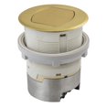 thumbnail image 1 of Bryant Electric RCT220BR 20A 125V Tamper Resistant Countertop Pop-Up Receptacle Surface Mount 20 Amp Brushed Brass, 1 of 4