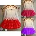 thumbnail image 1 of Printemps Bébé Filles Enfants Mignon Crochet Dentelle Robe à Manches Longues 2 Couleur 3-9Years, 1 of 5