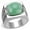 Emerald, variant on Alamode TK3113-13 Men High Polished Stainless Steel Ring with Synthetic in Gray - Size 13