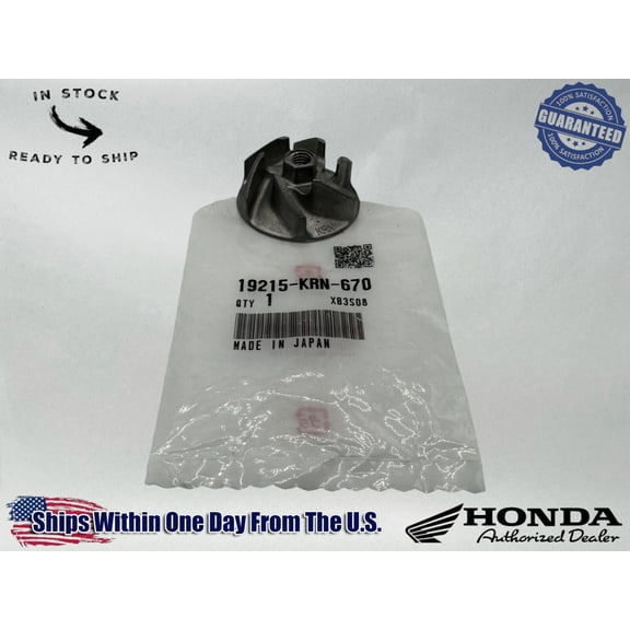 Honda Genuine OEM Authentic Water Pump Impeller 19215-KRN-670