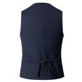 thumbnail image 2 of Chaleco de traje ajustado de talla grande para hombre, Tops para negocios, boda, chaleco Formal o informal, abrigos de cintura de un solo pecho, 2 of 3
