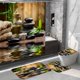 thumbnail image 1 of 4pcs Green Plant Shower Curtain Set with Non-Slip Rugs, Toilet Lid Cover, and Bath Mat - 71x71 Inches - Eco-Friendly Bathroom Decor, 1 of 4