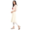 thumbnail image 2 of White Stripe Soft Mandarin Collar Kurta-XX Large, 2 of 6