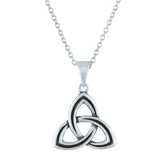 Ladies Brilliance Fine Jewelry Sterling Silver Celtic Knot Pendant, 18"