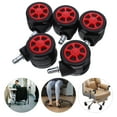 thumbnail image 5 of LOLIPPYY 5PCS Office Chair Casters: Wheels for Office Chair - Quiet Glide Swivel Stem Casters for Hardwood or Carpet - Heavy Duty Furniture Wheels, 5 of 7