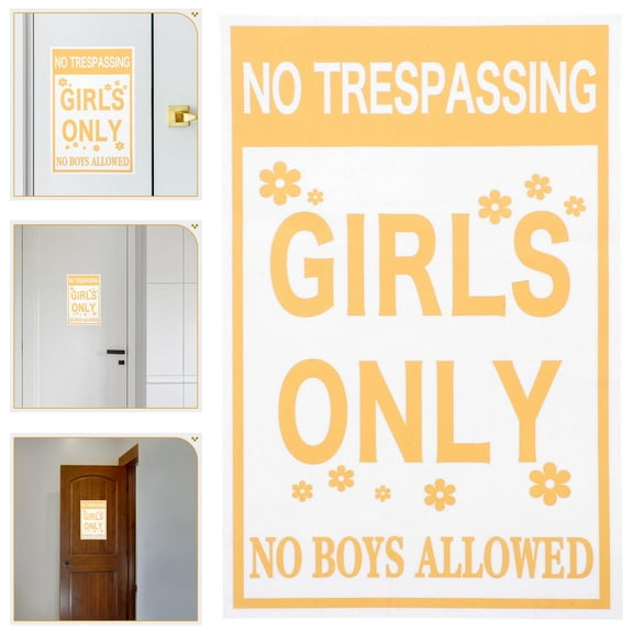 GAXIRE Funny Bathroom Wall Decor Girls Room Door Sign PVC Material 1Pack